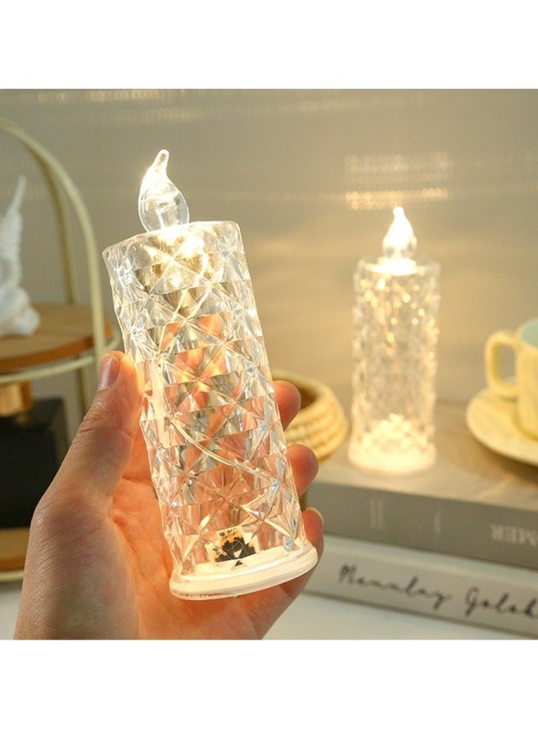 LAIAOCISI 5Pcs LED Rose Fanous Lamp Romantic Candles Flameless Fanoos Tealights Night Lights for Home, Ramadan, Home Decor, Diwali, Deepawali, Festival Gifting - Image 3